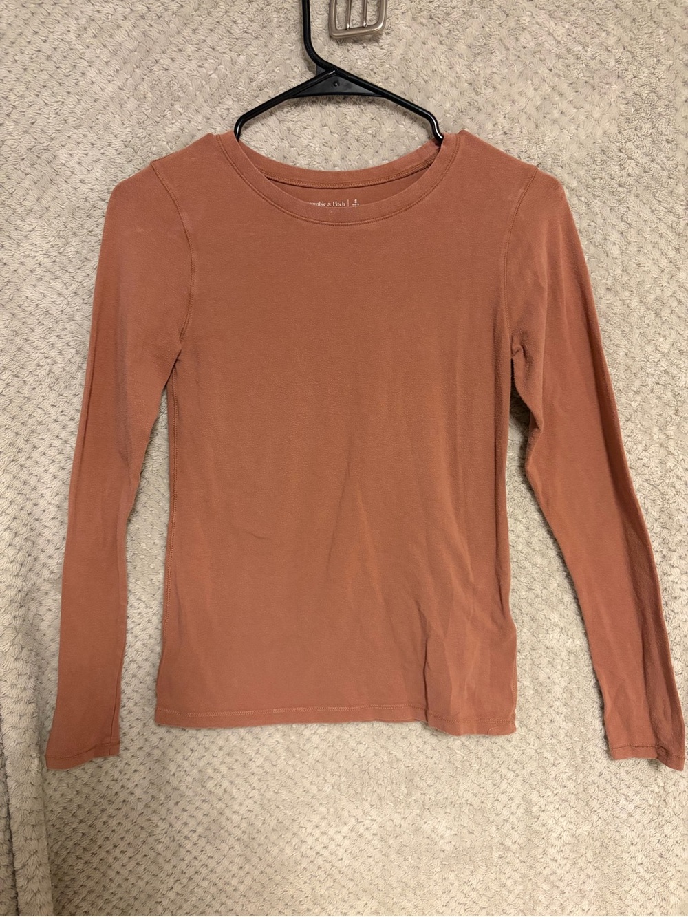 Abercrombie & Fitch Long Sleeve Crewneck Top - Copper